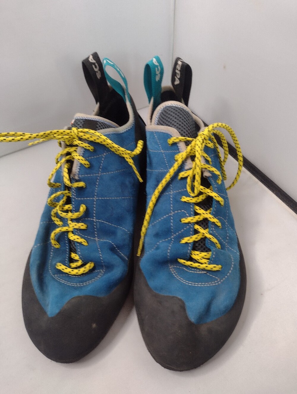 SCARPA Helix Rock Climbing Shoes EU 48 Men US 14 Blue Italy Bouldering A4